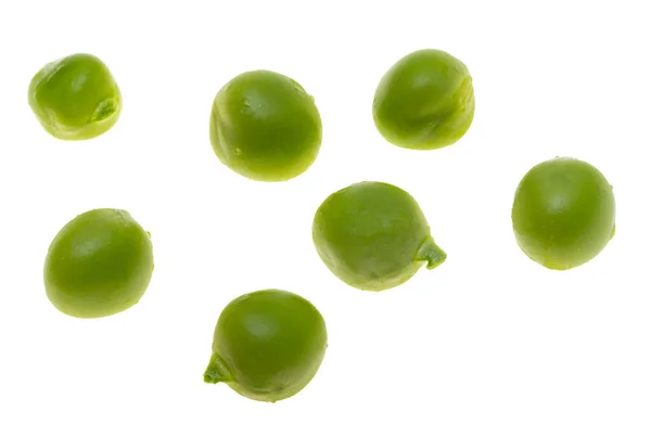 Young Green Peas Isolated White Background — Stock Photo, Image