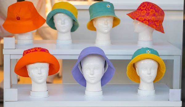 Children Summer Hats Mannequin — Stock Photo, Image