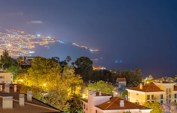 Hermoso Paisaje Nocturno Funchal Isla Madeira —  Fotos de Stock