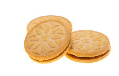 çift çerez beyaz arkaplanda izole