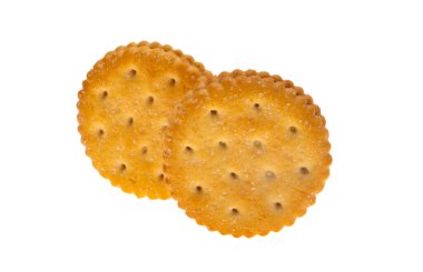 Beyaz arkaplanı dolduran çift bisküvi