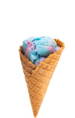 Dondurma beyaz arka planda izole edilmiş.
