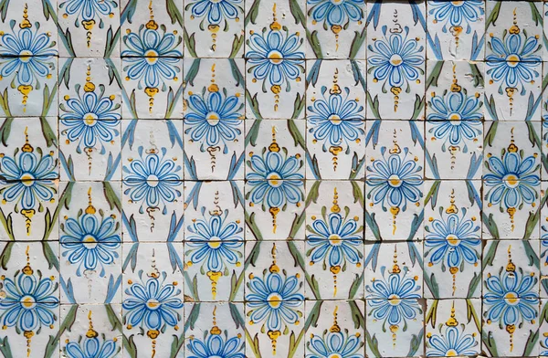 Modré Mozaikové Dlaždice Madeiře — Stock fotografie
