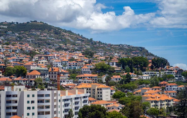 Madeira Adasındaki Funchal Şehrinin Manzarası — Stok fotoğraf