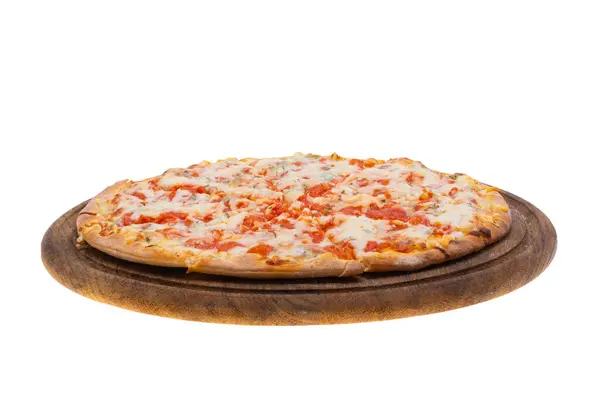 Вкусная Итальянская Пицца Различными Сырами — стоковое фото