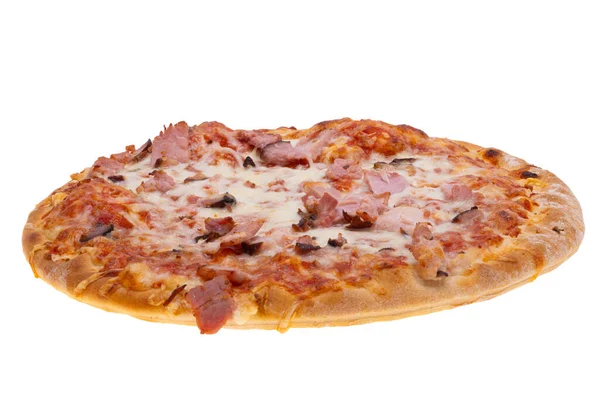 Pizza Isolata Sfondo Bianco — Foto Stock