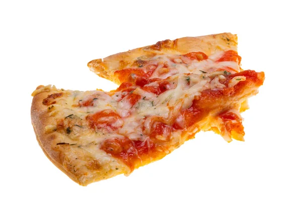 Pizza Fromage Isolé Sur Fond Blanc — Photo