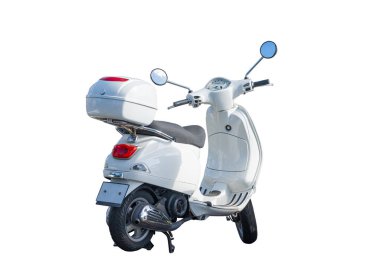 moped beyaz arkaplanda izole edildi