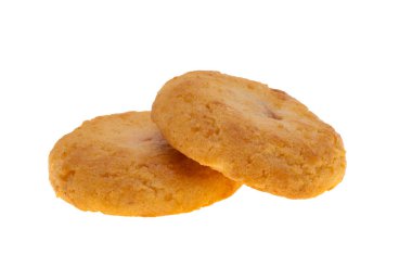 Beyaz arka plan üzerinde izole dolgulu kurabiye