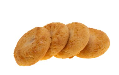 Beyaz arka plan üzerinde izole dolgulu kurabiye