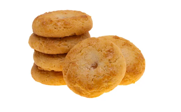 Cookies Avec Remplissage Isolé Sur Fond Blanc — Photo