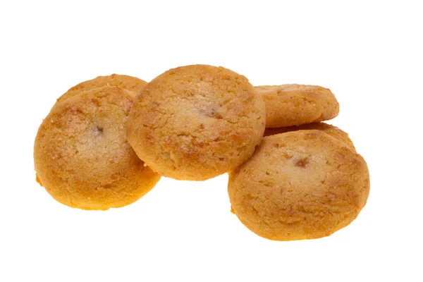 Cookies Com Preenchimento Isolado Fundo Branco — Fotografia de Stock
