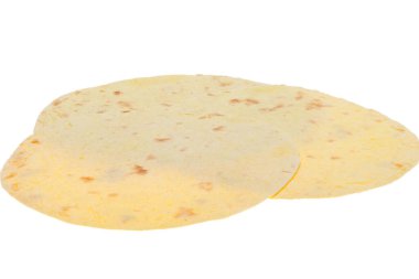 beyaz arkaplanda izole edilmiş pita ekmeği