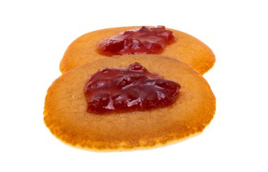 Beyaz arkaplanda izole edilmiş krepler