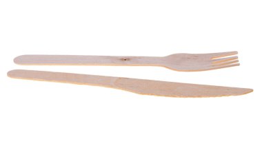 Tahta çatal beyaz arkaplanda izole edildi