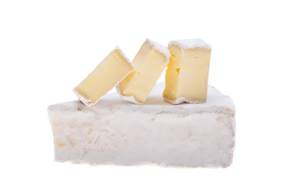 Brie Fromage Isolé Sur Fond Blanc — Photo