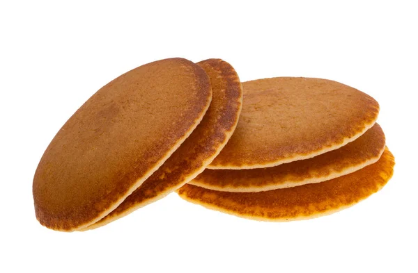 Pancake Isolati Sfondo Bianco — Foto Stock