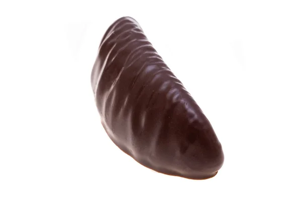 Doces Chocolate Com Recheio Geléia Isolado Fundo Branco — Fotografia de Stock