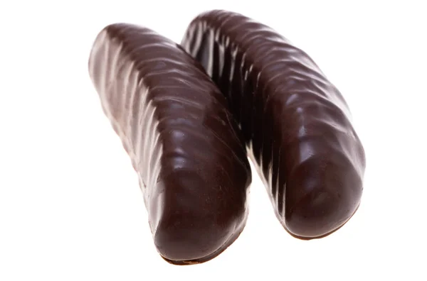 Dulces Chocolate Con Relleno Gelatina Aislado Sobre Fondo Blanco — Foto de Stock