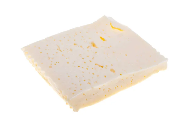 Свіжий Сир Ізольований Білому Тлі — стокове фото