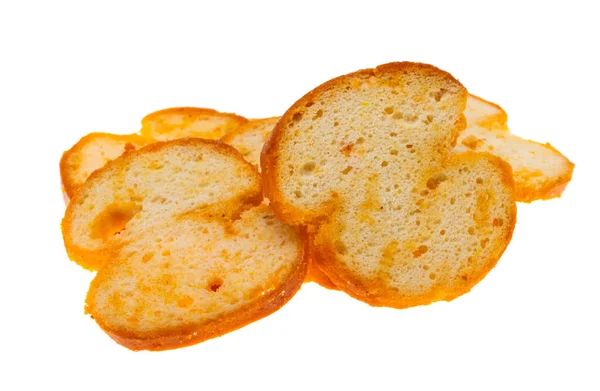 Хлеб Чипсы Изолированы Белом Фоне — стоковое фото