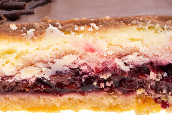 Cheesecake Cake Isolated White Background — Stock Photo, Image