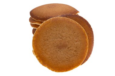 Beyaz arkaplanda izole edilmiş krepler