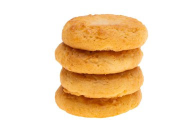 Beyaz arkaplanda izole edilmiş reçelli çerez