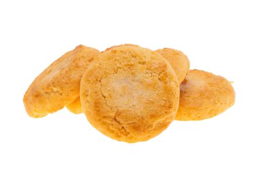 Beyaz arkaplanda izole edilmiş reçelli çerez