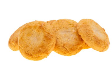 Beyaz arkaplanda izole edilmiş reçelli çerez