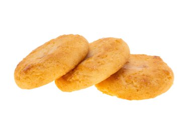 Beyaz arkaplanda izole edilmiş reçelli çerez