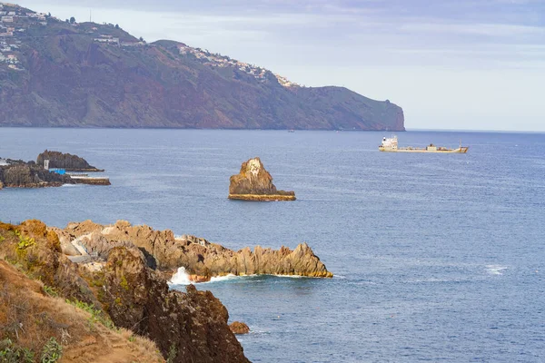 Paesaggio Marino Con Pietre Madeira — Foto Stock