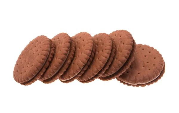Sandwich Cookies Isolated White Background — Stock Photo, Image