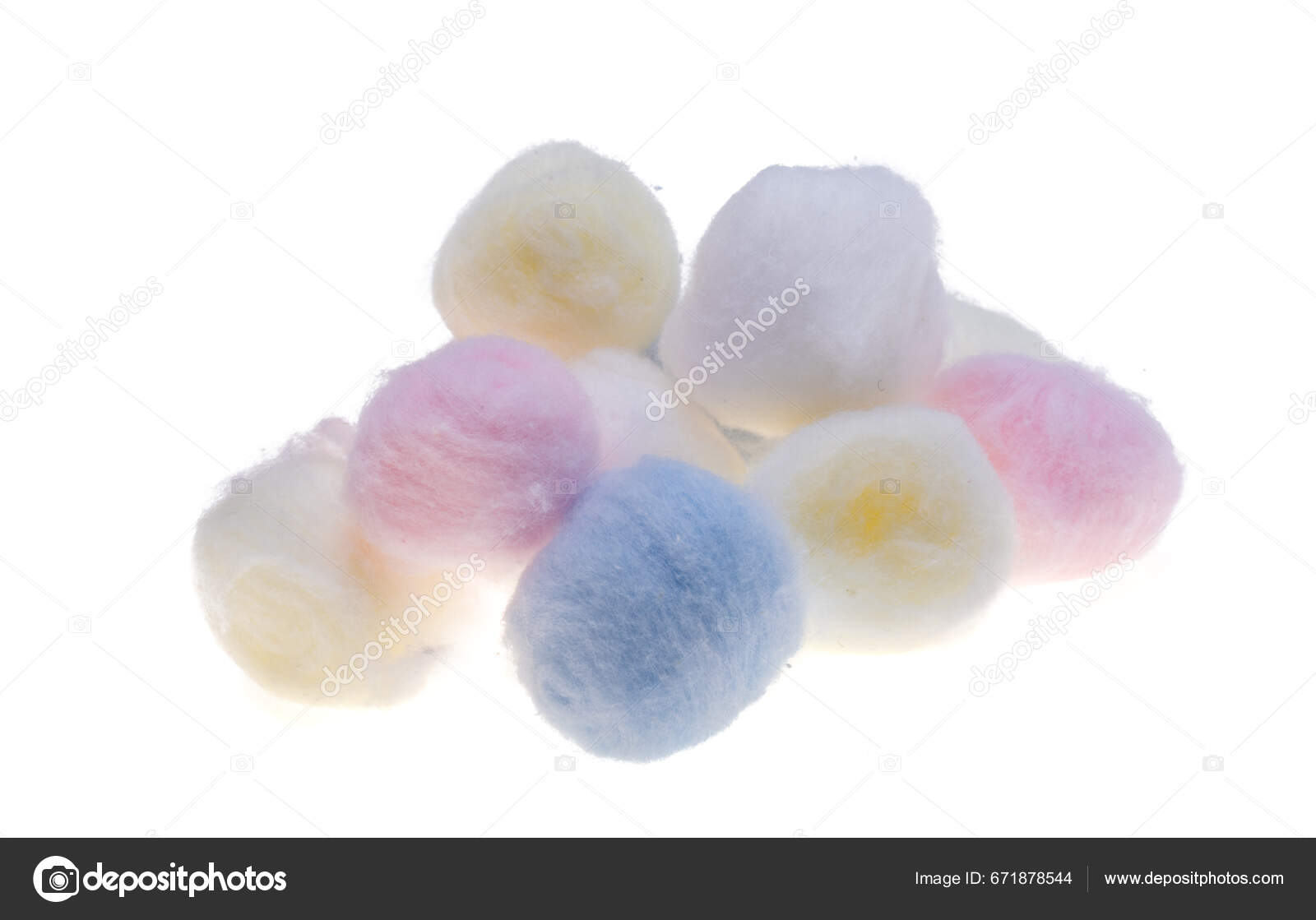 Colored Cotton Balls Isolated White Background Stock Photo by ©ksena32  671878544