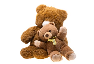 Ayı oyuncağı beyaz arkaplanda izole edildi