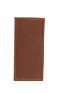 Beyaz arkaplanda izole edilmiş çikolata