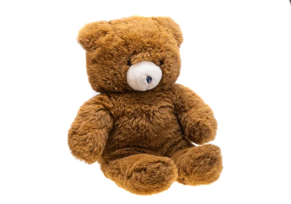Urso Brinquedo Isolado Fundo Branco — Fotografia de Stock