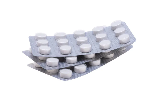 Pillole Isolate Sfondo Bianco — Foto Stock