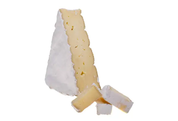 Brie Cheese Isolated White Background — Stock Photo, Image