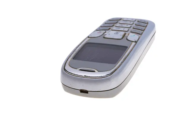 Ретро Мобільний Телефон Ізольований Білому Тлі — стокове фото