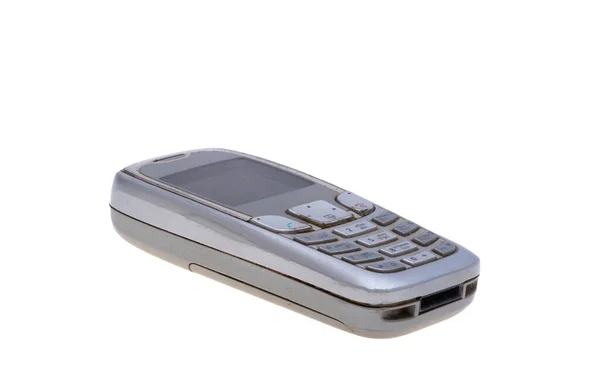 Retro Telefon Komórkowy Białym Tle — Zdjęcie stockowe