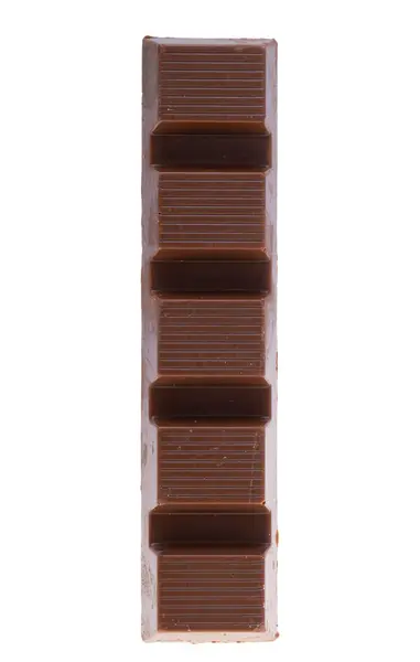 Barre Chocolat Isolé Sur Fond Blanc — Photo
