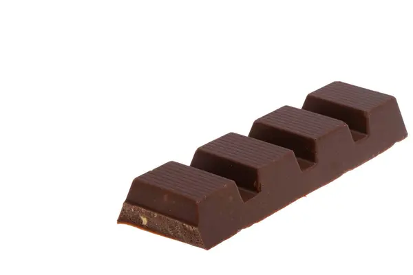 Choklad Bar Isolerad Vit Bakgrund — Stockfoto