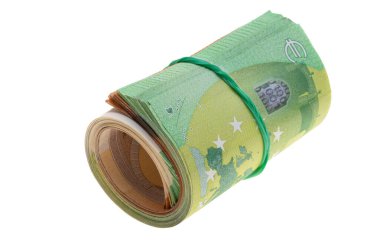 Beyaz arka plan üzerinde izole euro Bono