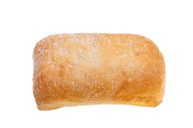 ciabatta beyaz arkaplanda izole edildi