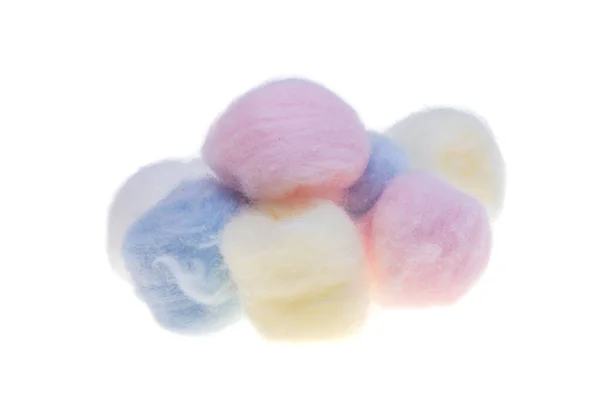 Cotton Balls Isolated White Background — Stock Photo, Image