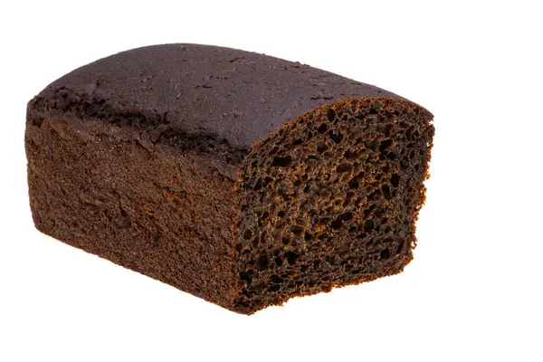 Черный Хлеб Изолирован Белом Фоне — стоковое фото