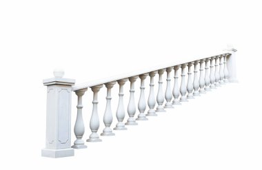 white railing isolated on white background