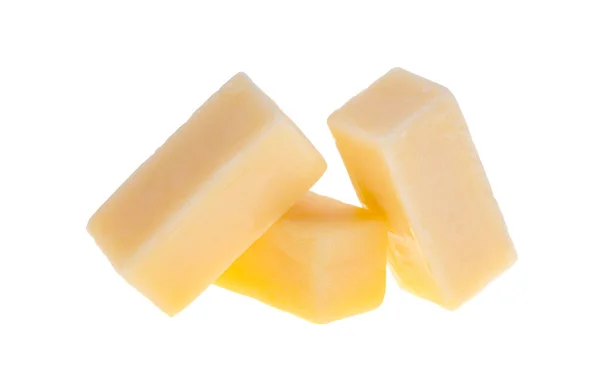 Yaşlandırılmış Peynir Beyaz Arkaplanda Izole — Stok fotoğraf
