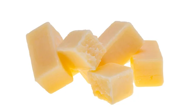 Alter Käse Isoliert Auf Weißem Hintergrund — Stockfoto